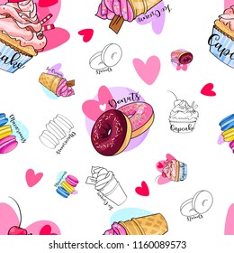 beautiful and delicious sweets pattern
