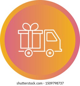 Beautiful Delivery gift vector line icon