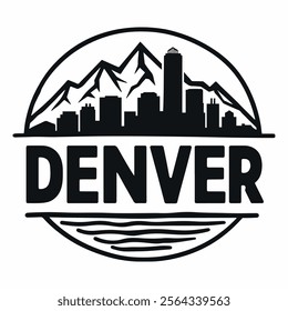 Beautiful Denver skyline set against the majestic Rocky Mountains, showcasing Colorado's blend of urban sophistication and natural wonders, ideal for travel and landscape projects.