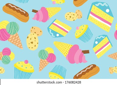 Beautiful Desert Pastel Seamless Background