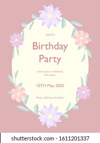 A beautiful design of birthday invitation