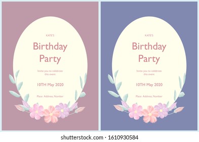 A beautiful design of birthday party invitation