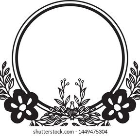 Beautiful design card, crowd flower frame. Vector