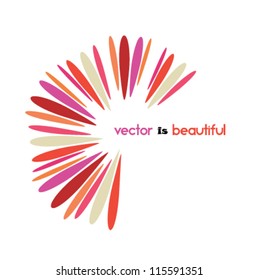Beautiful Design Element, Abstract Flower Icon, Logo