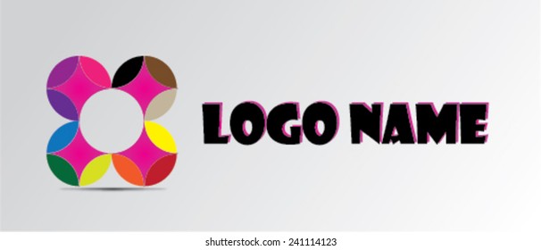 Beautiful design element, abstract flower icon, logo