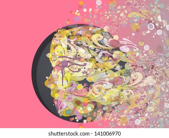 Beautiful design of face. Vector design.