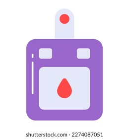 Un hermoso diseño de glucómetro, máquina de diabetes, icono vector