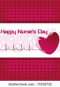 beautiful design greeting card for happy nurse's day celebration