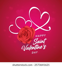 a beautiful design of a greeting card to wish a happy valentine's day