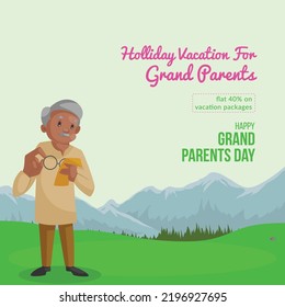 Beautiful design of happy grandparents day banner template.