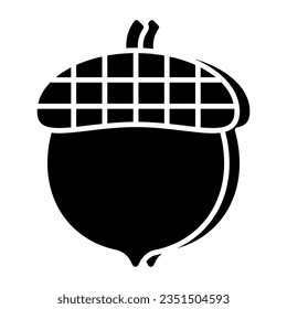 A beautiful design icon of acorn fruit 
