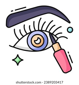 Un hermoso icono de diseño de aplicación del delineador de ojos 