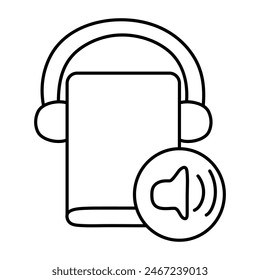 A beautiful design icon of audiobook

