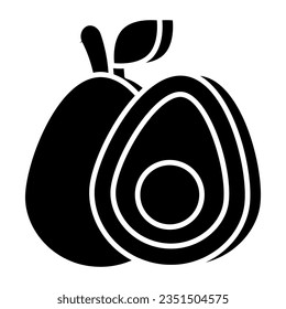 A beautiful design icon of avocado fruit 