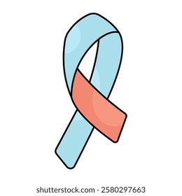 A beautiful design icon of awareness ribbon