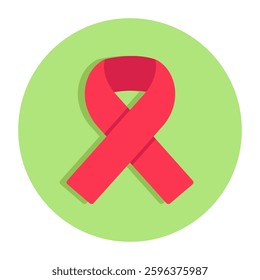 A beautiful design icon of awareness ribbon