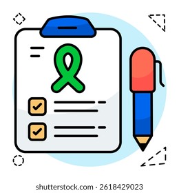 A beautiful design icon of awareness ribbon