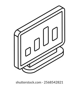 A beautiful design icon of bar graph