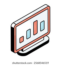 A beautiful design icon of bar graph