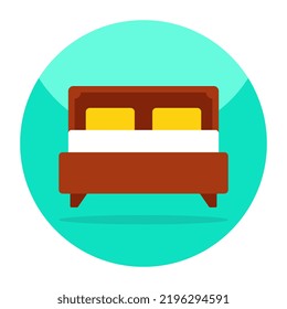 Beautiful design icon of bed room
