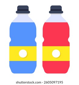 A beautiful design icon of bottles