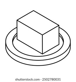 Ein schönes Design-Symbol des Butterblocks