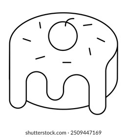 Un hermoso icono de diseño de pastel