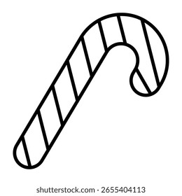 Un hermoso icono de diseño de bastón de caramelo