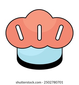 A beautiful design icon of chef hat