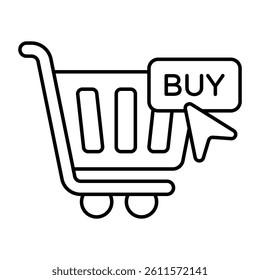 A beautiful design icon of click buy