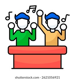 A beautiful design icon of dancing guy