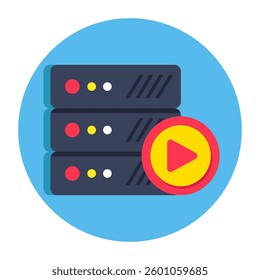 A beautiful design icon of database video