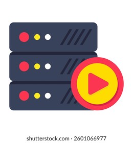 A beautiful design icon of database video