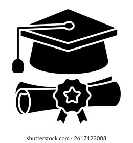 A beautiful design icon of degree