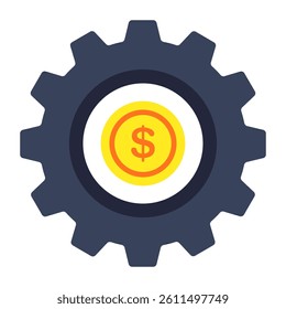 A beautiful design icon of dollar Setting
