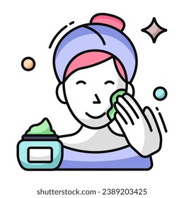 A beautiful design icon of facial mask