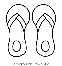 A beautiful design icon of flip flops

