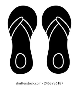 A beautiful design icon of flip flops

