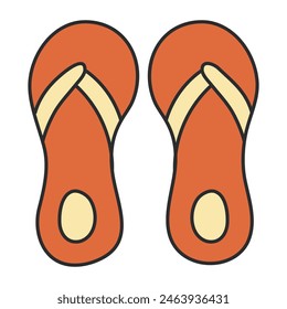 A beautiful design icon of flip flops

