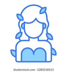 Beautiful design icon of gaia in trendy style, save the world vector, world earth day icon design