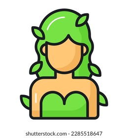 Beautiful design icon of gaia in trendy style, save the world vector, world earth day icon design