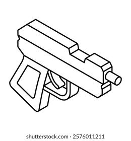 A beautiful design icon of gun
