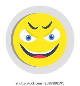 A beautiful design icon of happy face