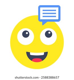 A beautiful design icon of happy face