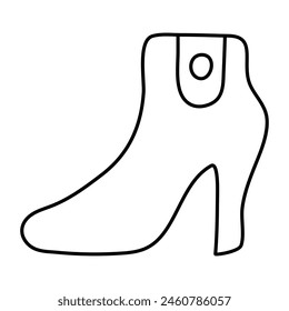 A beautiful design icon of heel shoe

