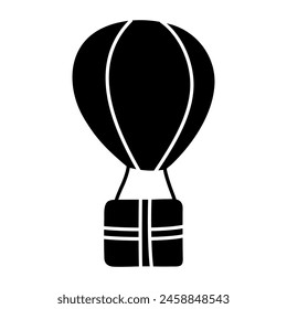 A beautiful design icon of hot air balloon

