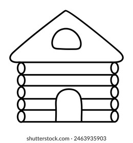 Un hermoso icono de diseño de cabaña

