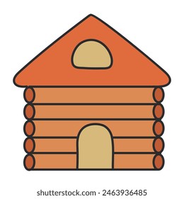 Un hermoso icono de diseño de cabaña

