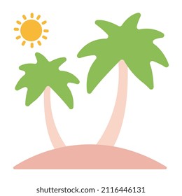 Un hermoso ícono de diseño de la isla

