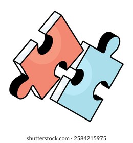 A beautiful design icon of jigsaw